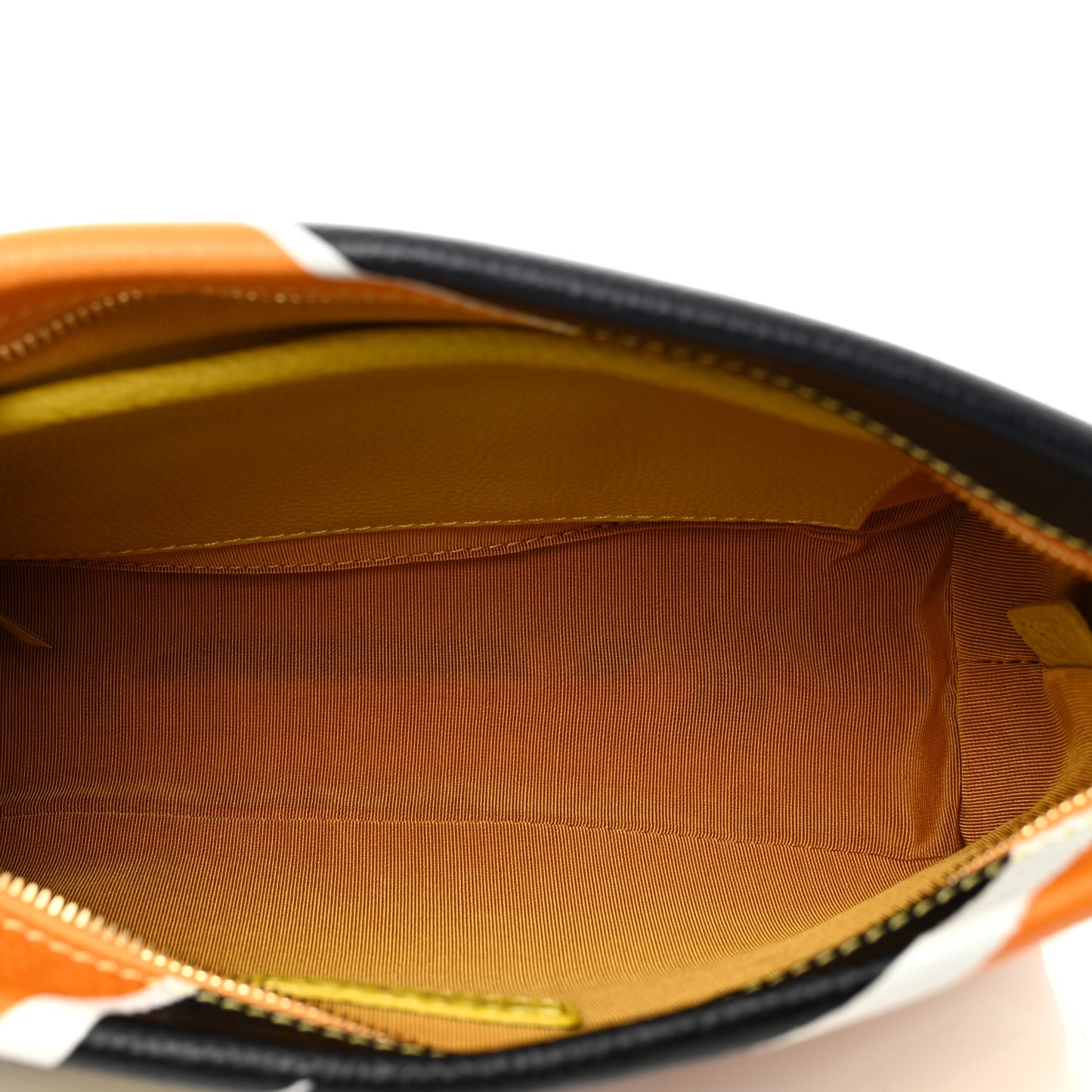 Prorsum Grained Calfskin Insect Print Pouch Black Orange Yellow