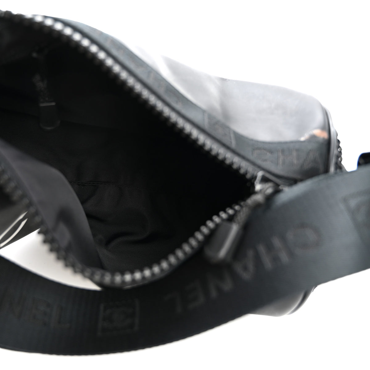 Chanel Rubber Nylon Mesh Small Sport Duffle Black 5 of 11