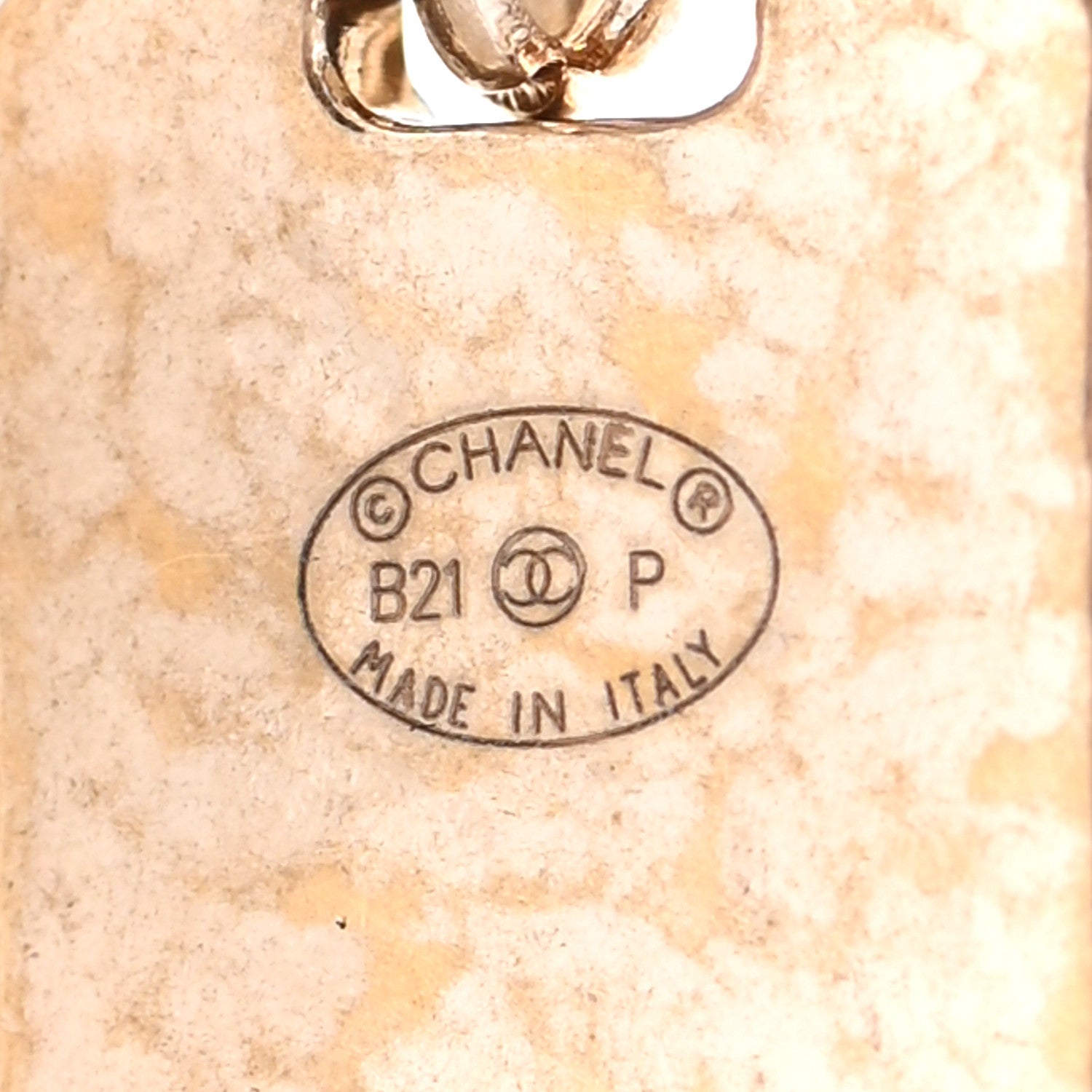 Chanel CC Tag Drop Earrings Gold 6 of 10
