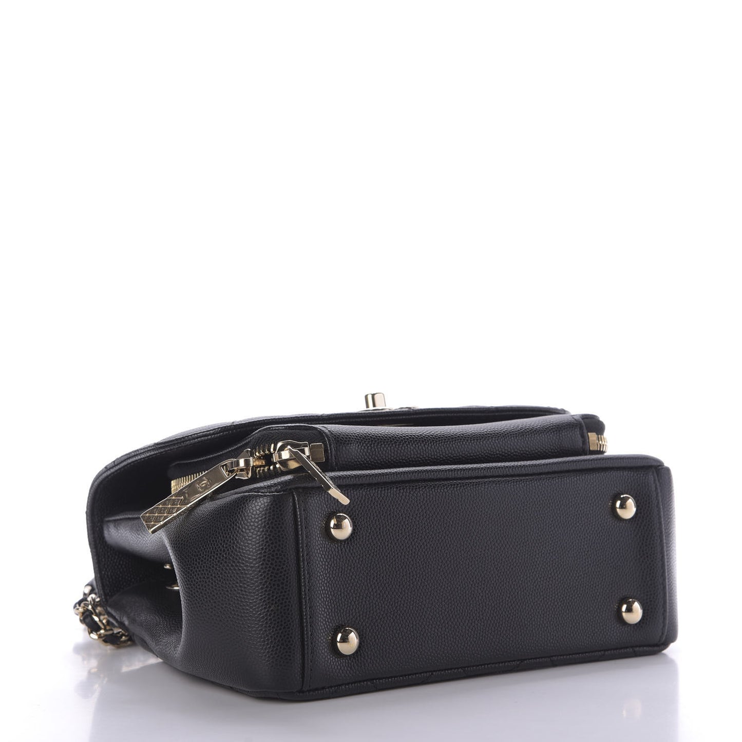 Caviar Quilted Small Business Affinity Flap Black