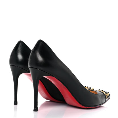 Christian Louboutin Kid Cabo 85 Pumps 37.5 Black Gold 4 of 10