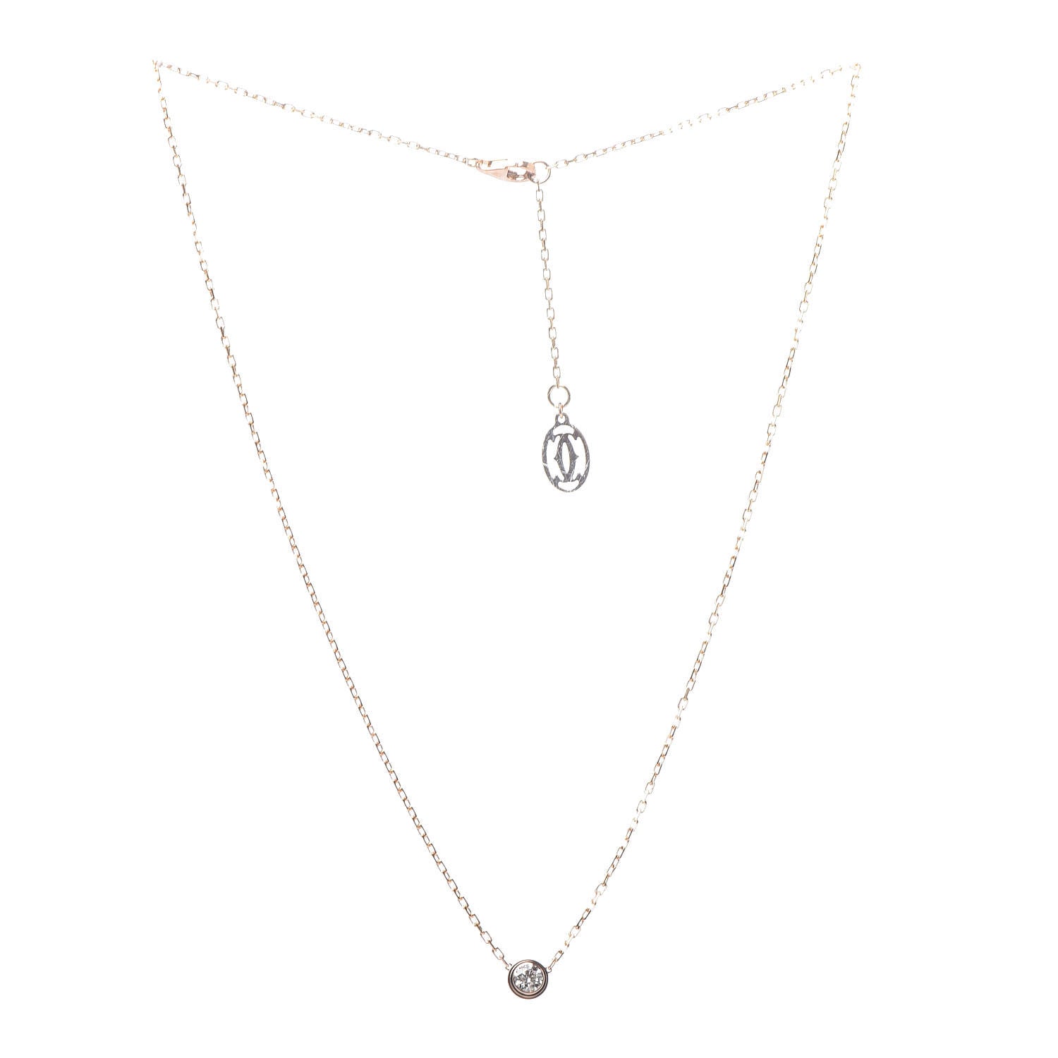 Cartier 18K Pink Gold Diamond LM D'Amour Pendant Necklace 3 of 7