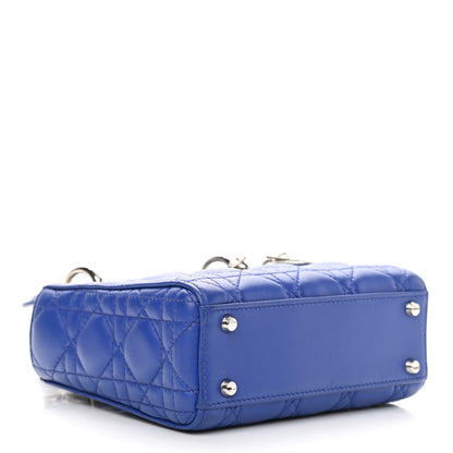 Christian Dior Lambskin Cannage Mini Lady Dior Blue 4 of 10