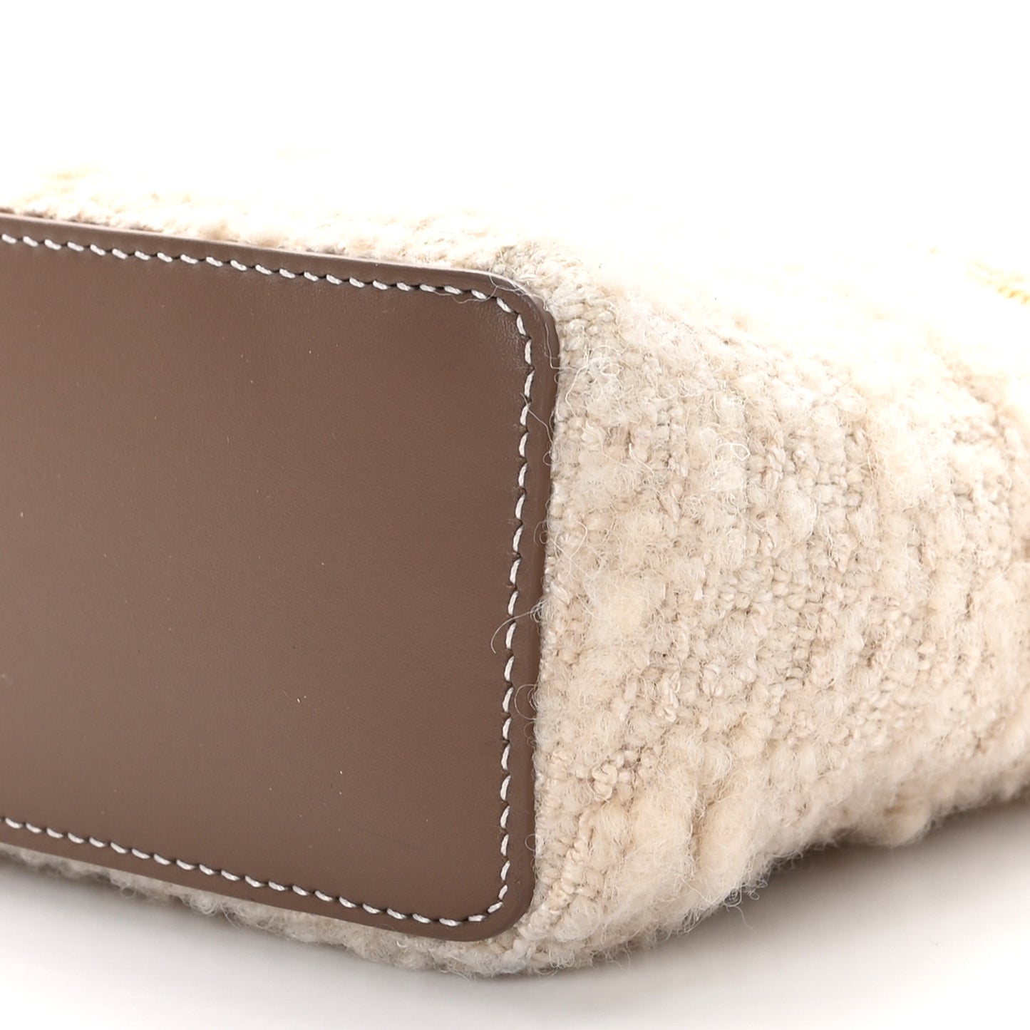 Boucle Wool L19 Extra Pocket Pouch White Fossil