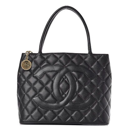 Chanel Caviar Quilted Medallion Tote Black 1 of 12