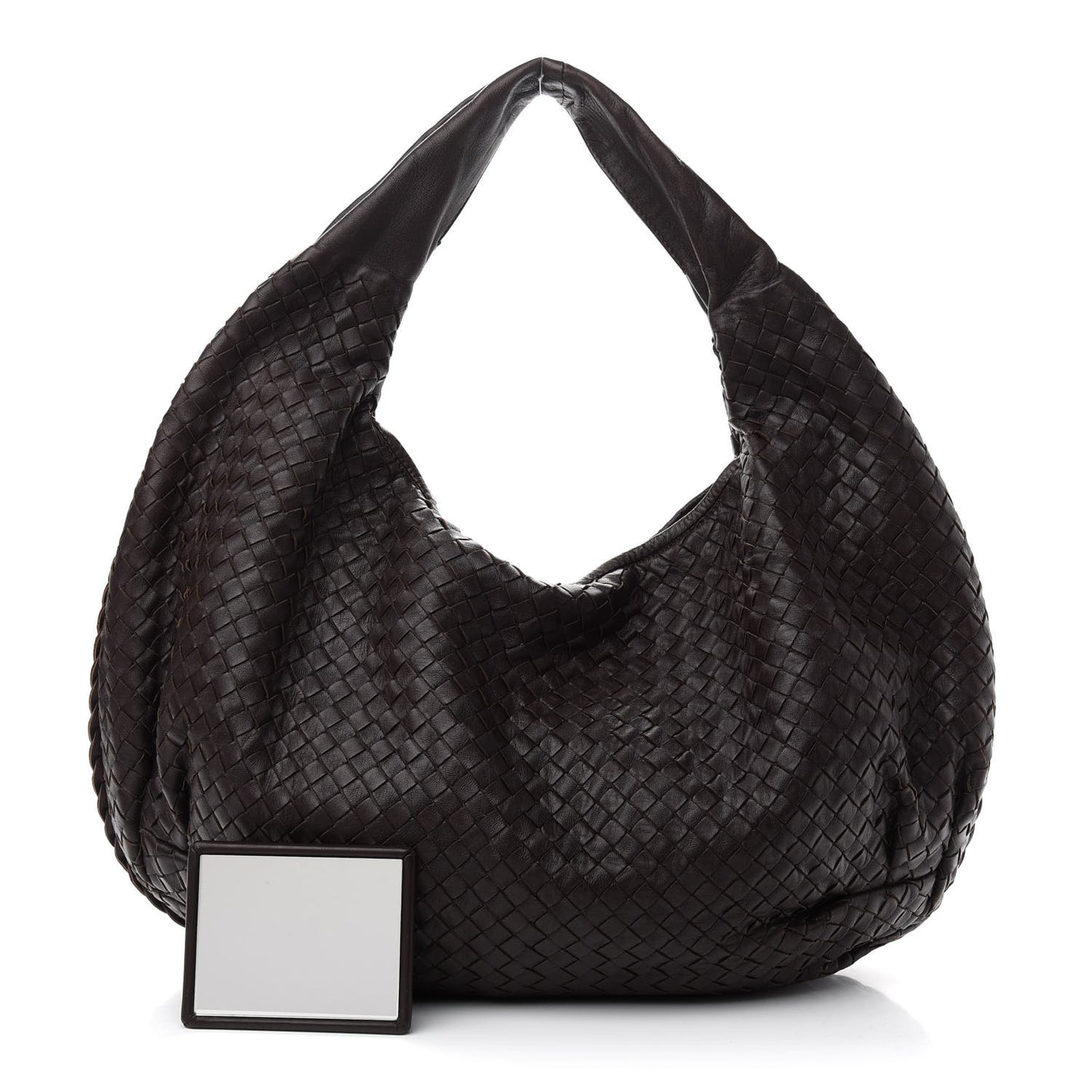 Nappa Intrecciato Large Belly Veneta Hobo Ebano