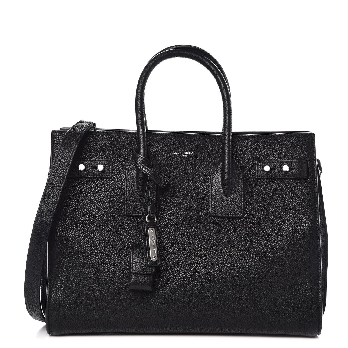 Grained Calfskin Small Supple Sac De Jour Black