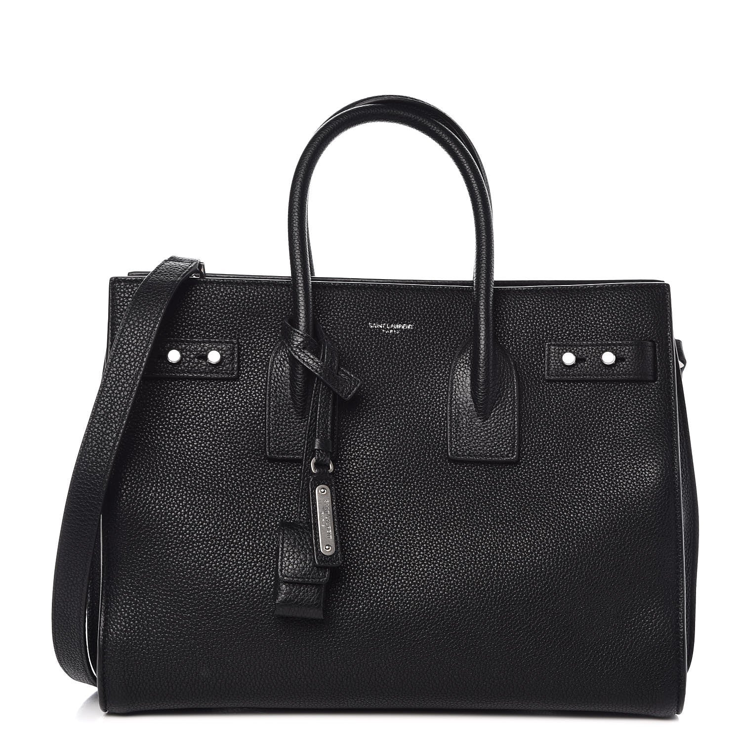 Saint Laurent Grained Calfskin Small Supple Sac De Jour Black 1 of 12