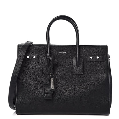 Saint Laurent Grained Calfskin Small Supple Sac De Jour Black 1 of 12