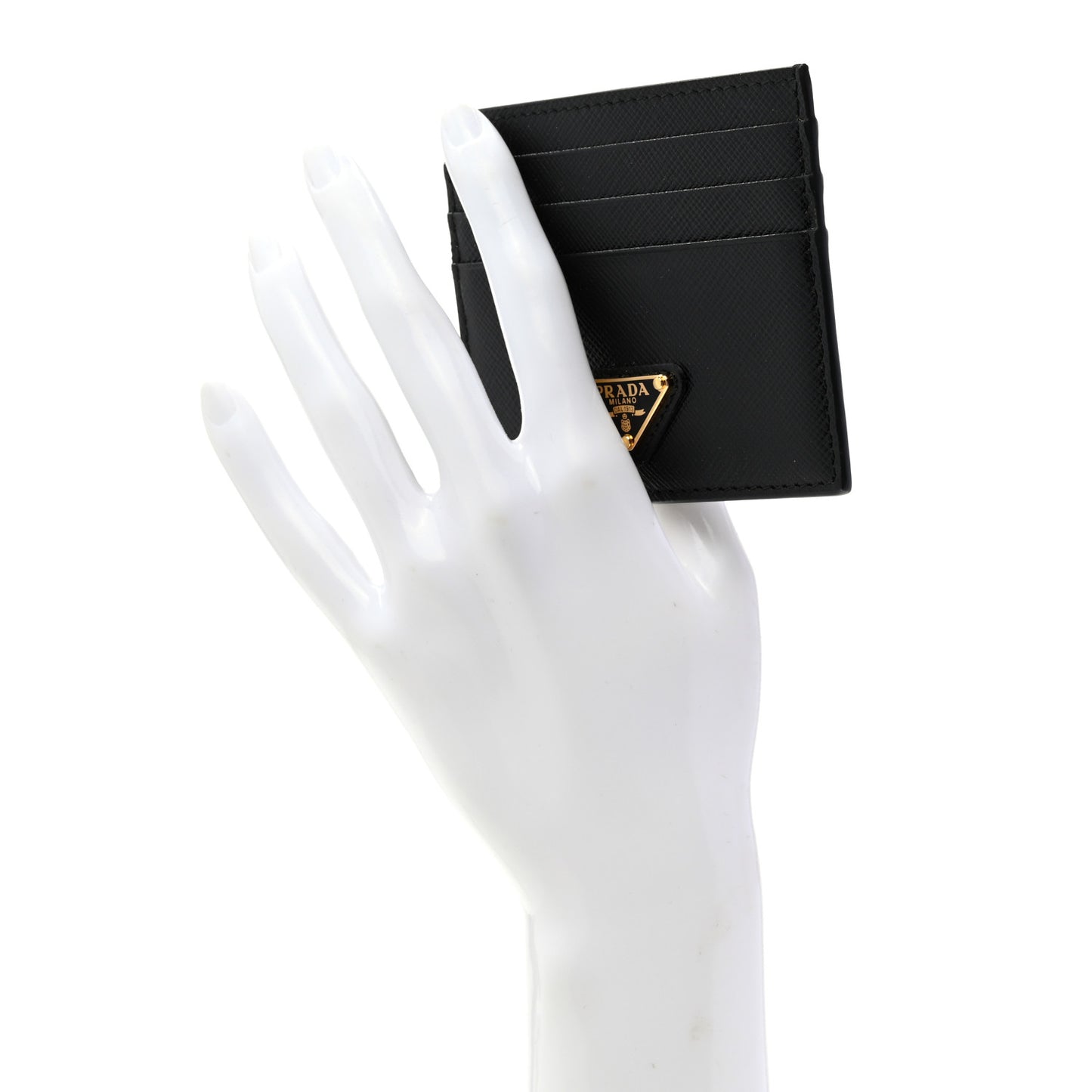 Saffiano Triangle Card Case Black