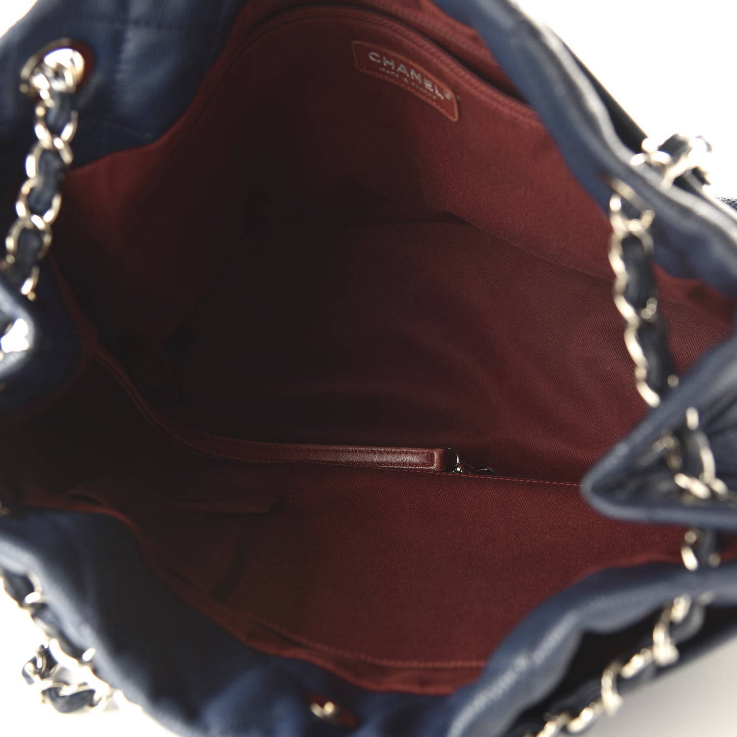 Chanel Caviar Quilted Timeless CC Soft Tote Navy Blue 5 of 10