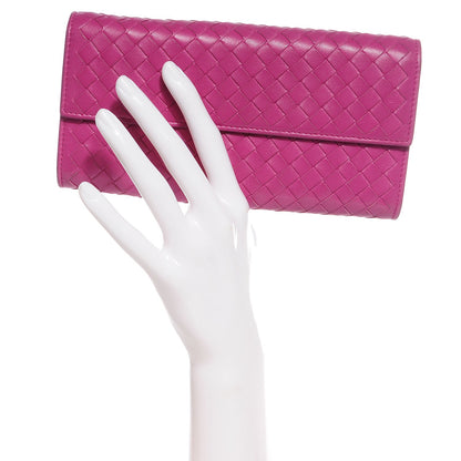 Bottega Veneta Nappa Intrecciato Continental Flap Wallet Ametista 2 of 9