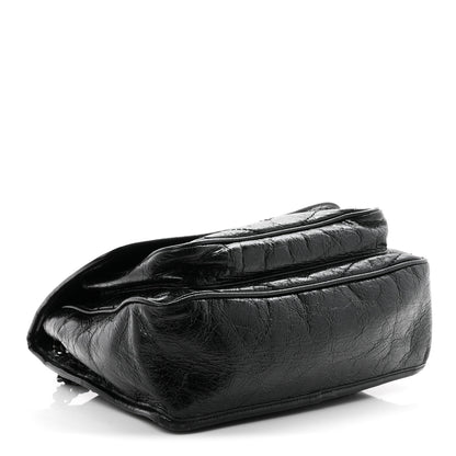 Saint Laurent Crinkled Calfskin Matelasse Monogram Medium Niki Chain Satchel Black 4 of 10