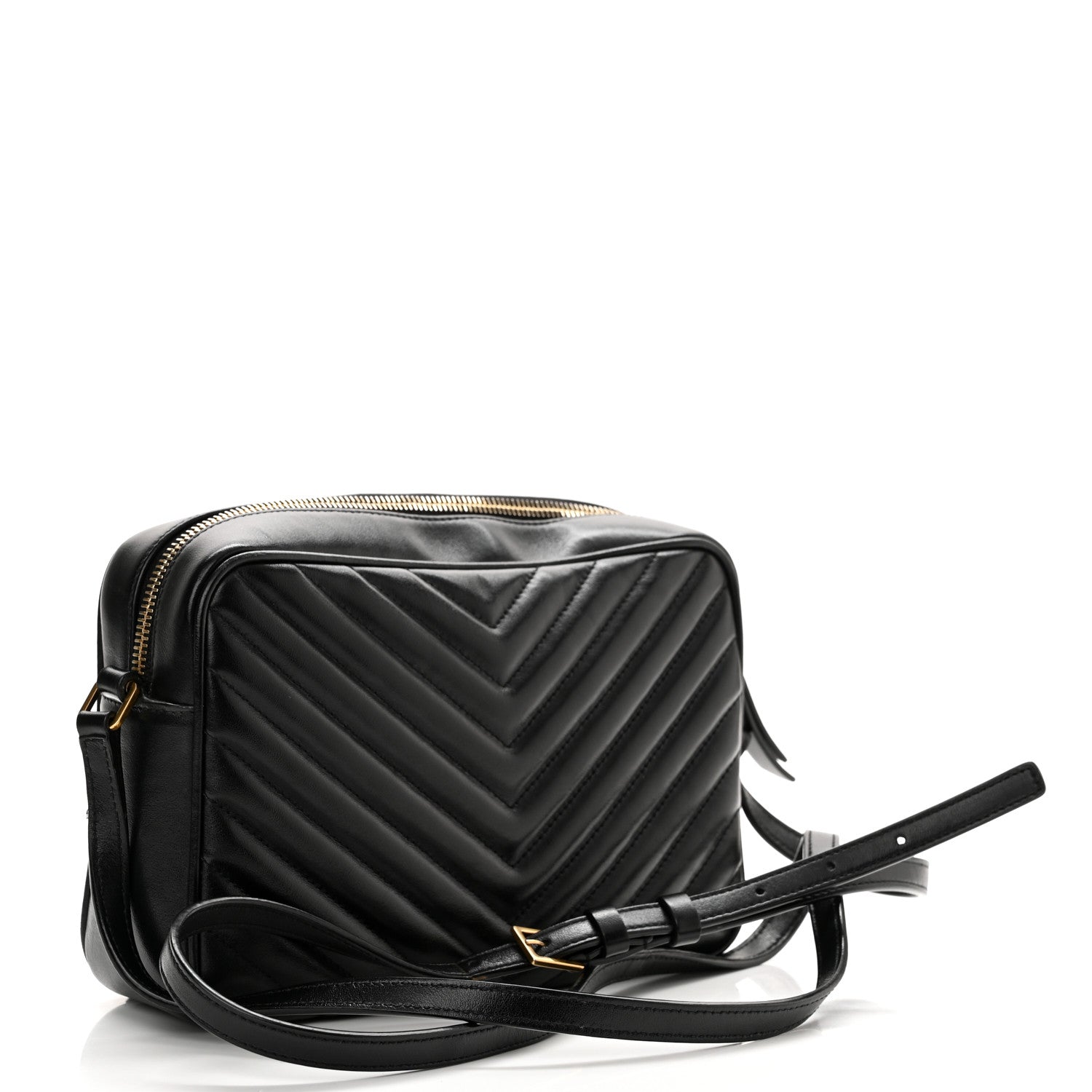 Saint Laurent Calfskin Matelasse Monogram Lou Camera Bag Black 3 of 13