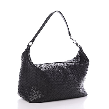 Bottega Veneta Nappa Intrecciato Shoulder Bag Black 3 of 8
