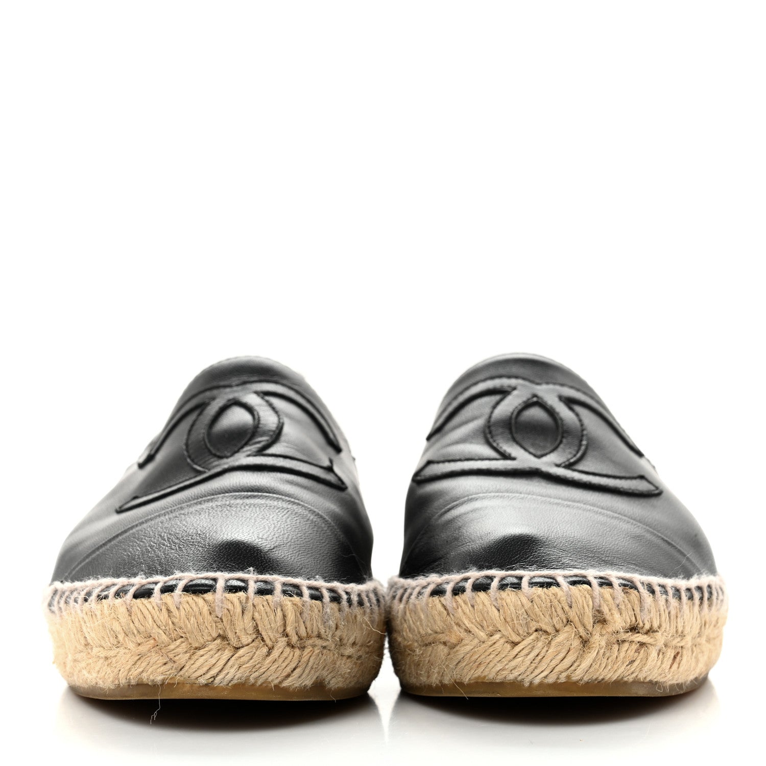 Chanel Lambskin CC Espadrilles 38 Black 2 of 13
