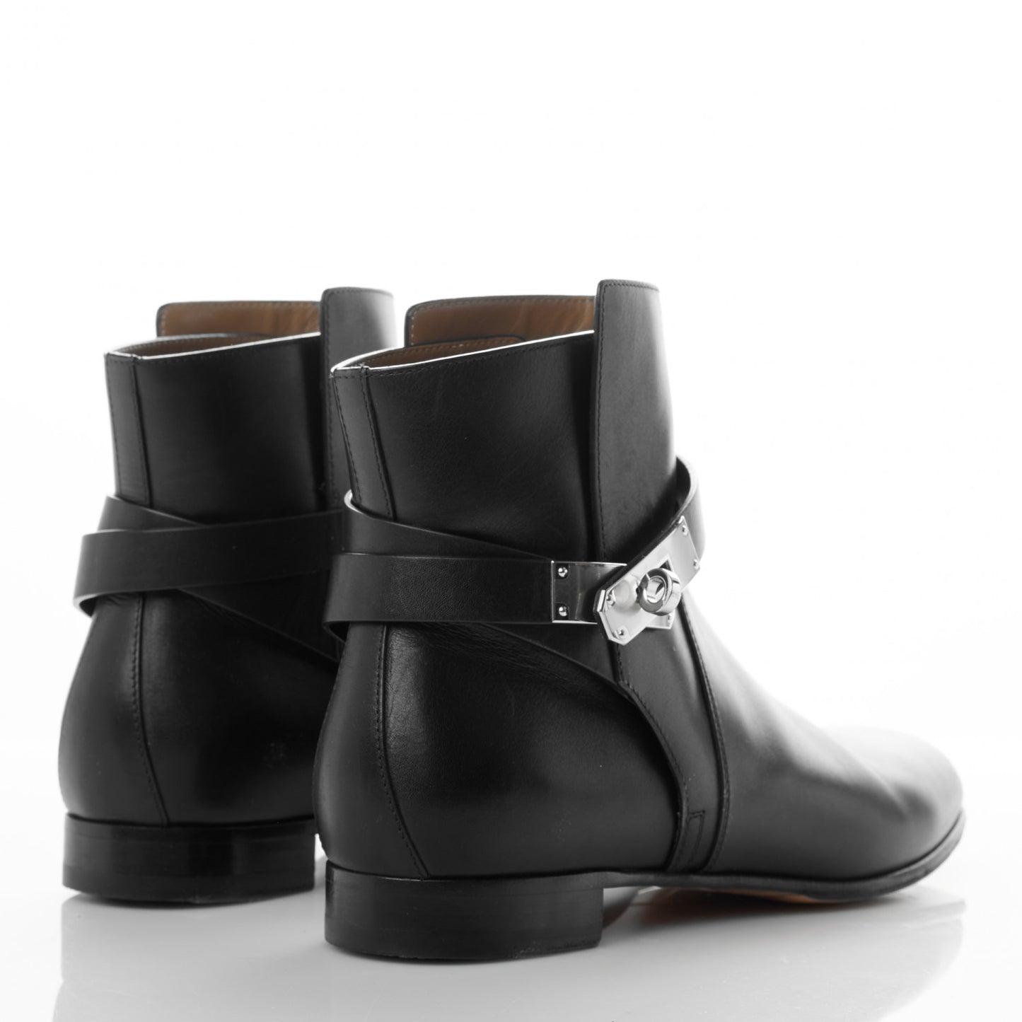 Calfskin Neo Low Boots 38.5 Black