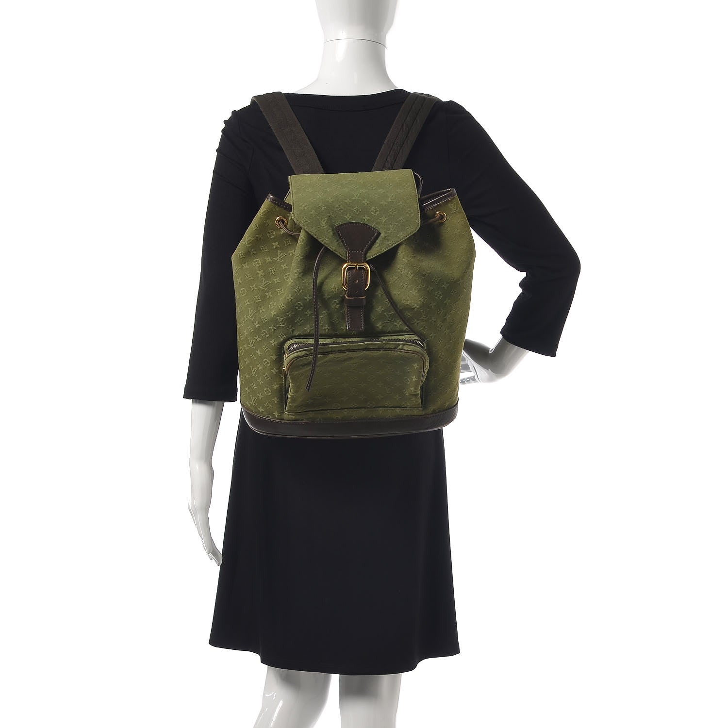 Louis Vuitton Mini Monogram Montsouris GM Backpack Kaki 2 of 13