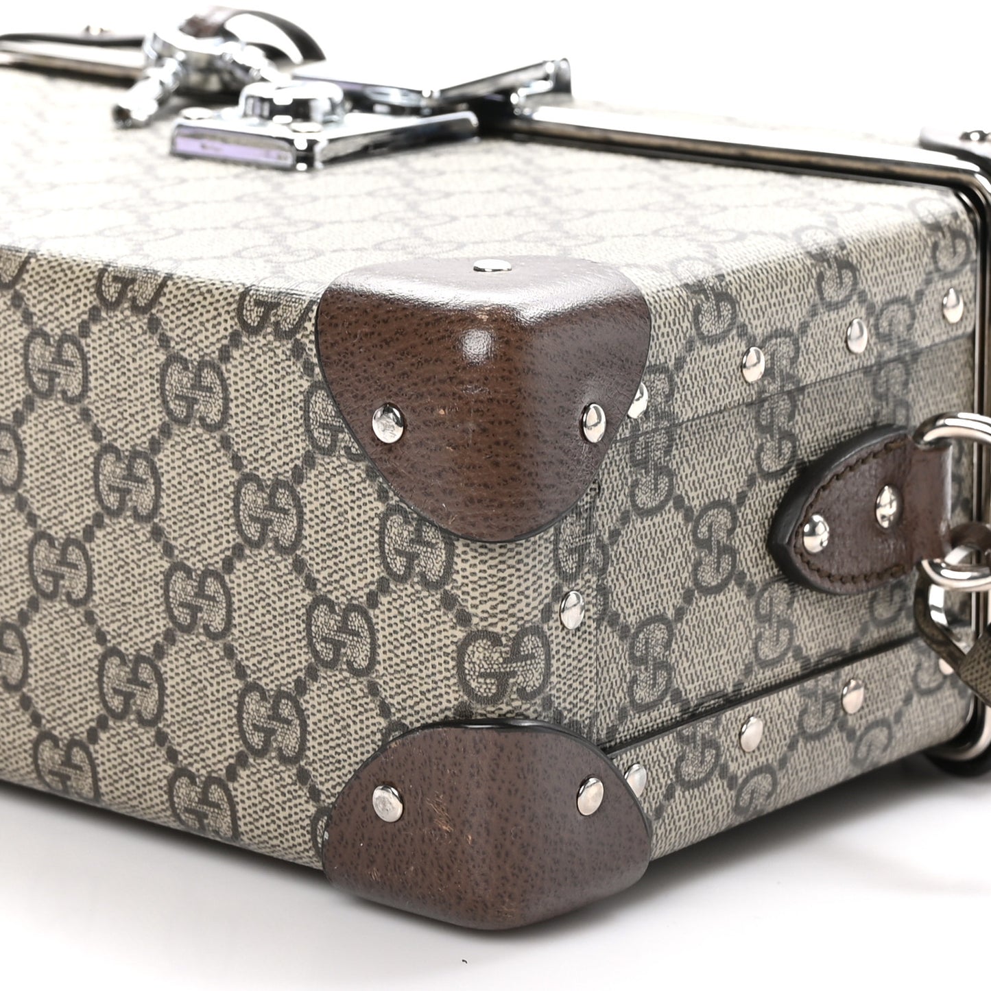 GG Supreme Monogram Globe-Trotter Beauty Case Brown