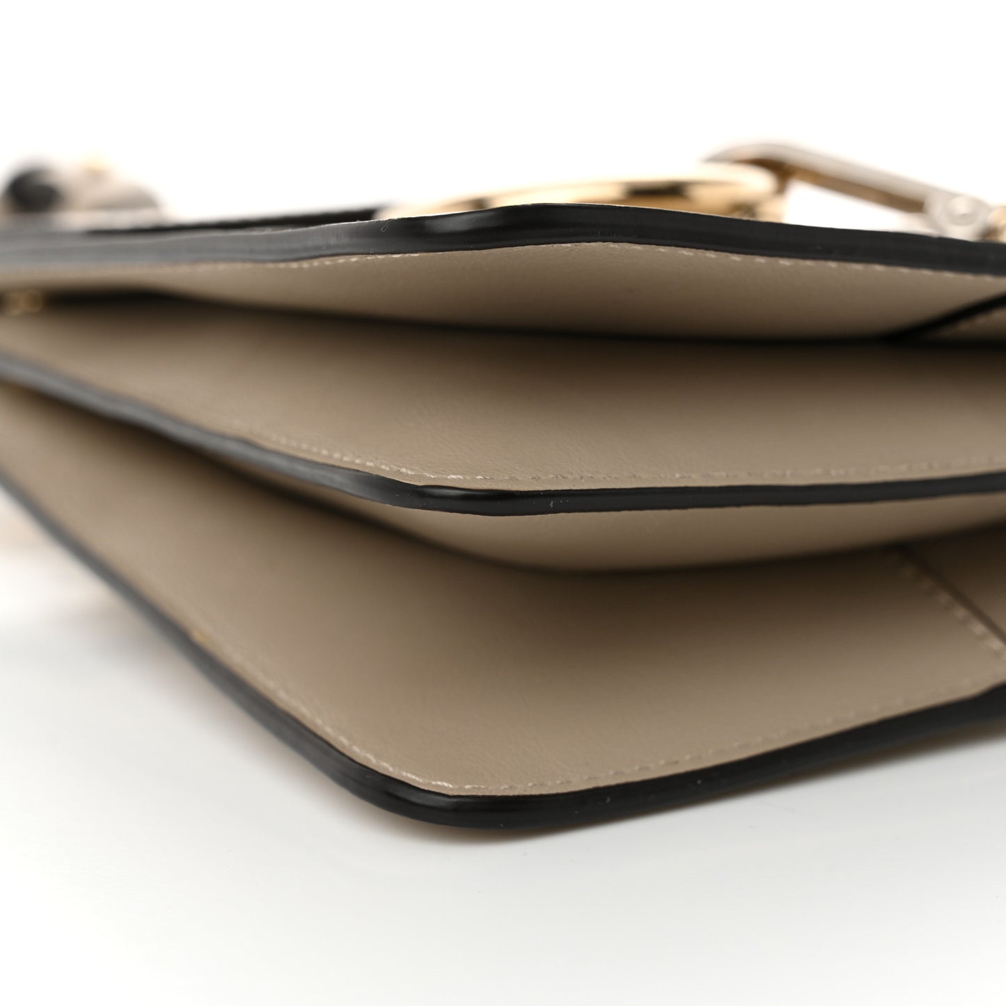 Patent Calfskin Little Horses Debossed Mini Faye Bag Motty Grey