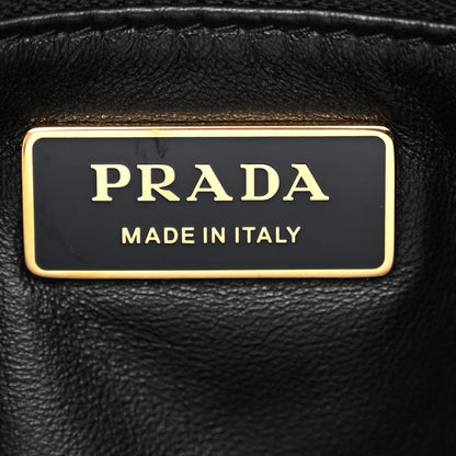Prada Soft Calfskin Large Aimée Shoulder Bag Black 5 of 8