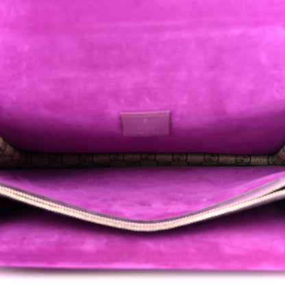 Gucci GG Supreme Monogram Bird Embroidered Medium Dionysus Shoulder Bag Purple 4 of 9