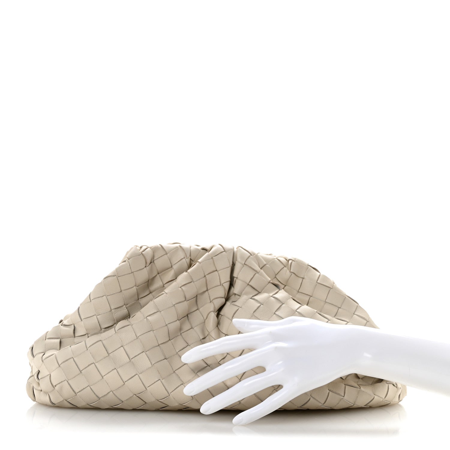 Bottega Veneta Nappa Maxi Intrecciato The Pouch Oversized Clutch Plaster 2 of 13