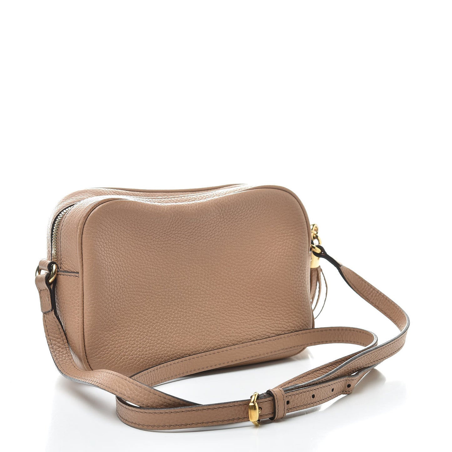 Pebbled Calfskin Small Soho Disco Bag Rose Beige