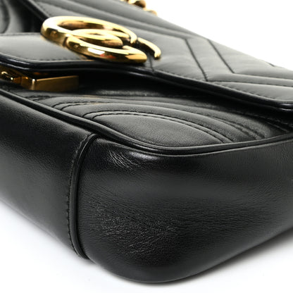 Gucci Calfskin Matelasse Mini GG Marmont Shoulder Bag Black 10 of 10