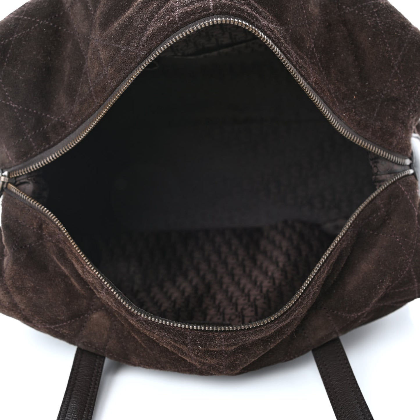 Suede Calfskin Cannage Boston Brown