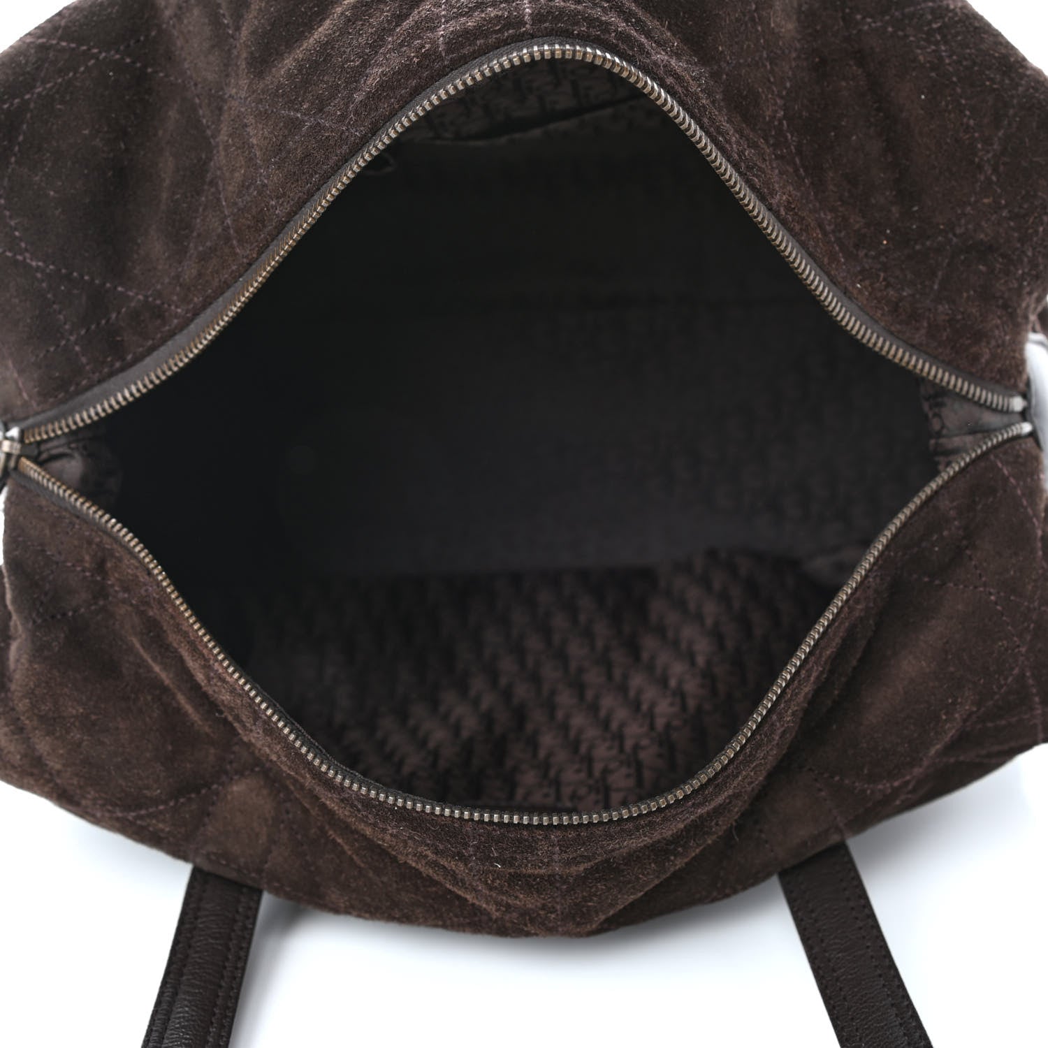 Christian Dior Suede Calfskin Cannage Boston Brown 4 of 4