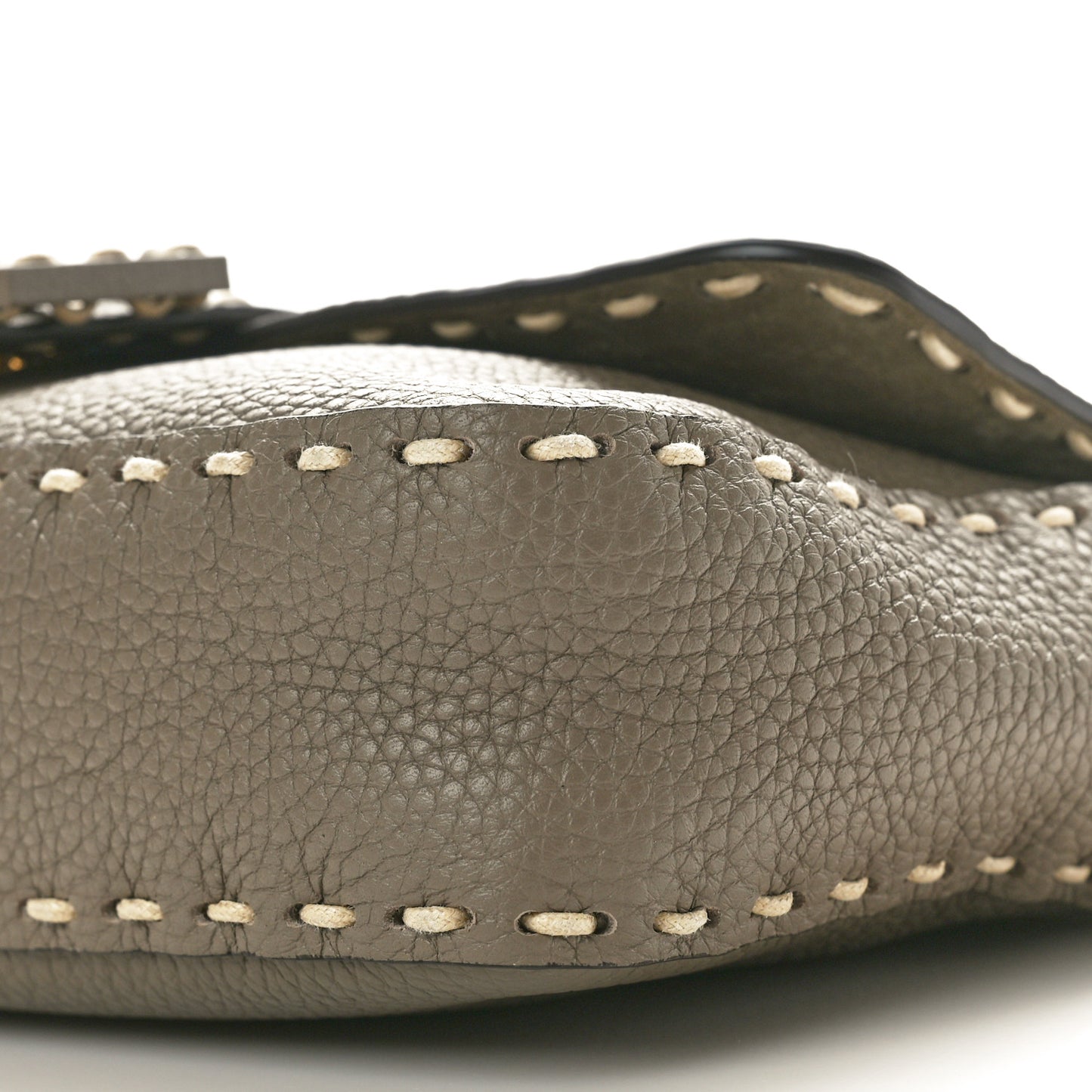 Vitello Stampa Granata Macro Stitchings Baguette Tartufo