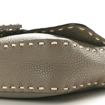 Fendi Vitello Stampa Granata Macro Stitchings Baguette Tartufo 9 of 9