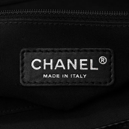 Chanel Patent Quilted Expandable CC Shoping Tote Black 6 of 10