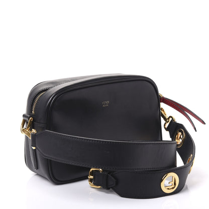 Fendi Vitello Century F is Fendi Bi-Color FF 1974 Embossed Camera Case Maya Black 2 of 9