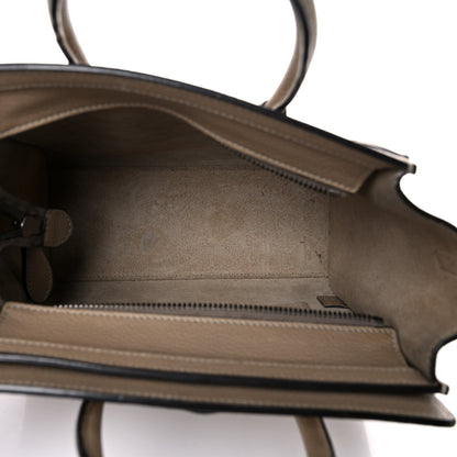 Celine Drummed Calfskin Nano Luggage Dune 5 of 19