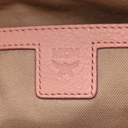 MCM Calfskin Ottomar Monogram Small Backpack Pink 6 of 15
