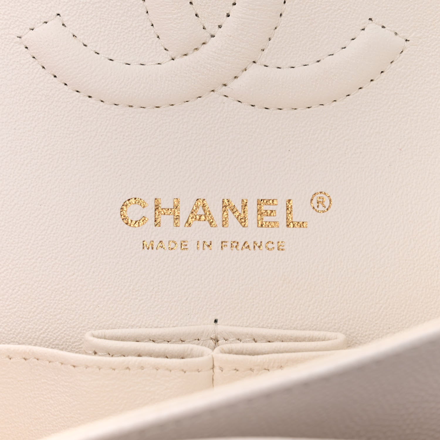 Chanel Caviar Quilted Medium Double Flap White 6 of 10