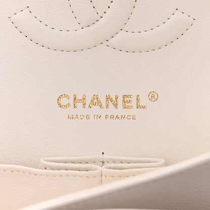 Chanel Caviar Quilted Medium Double Flap White 6 of 10