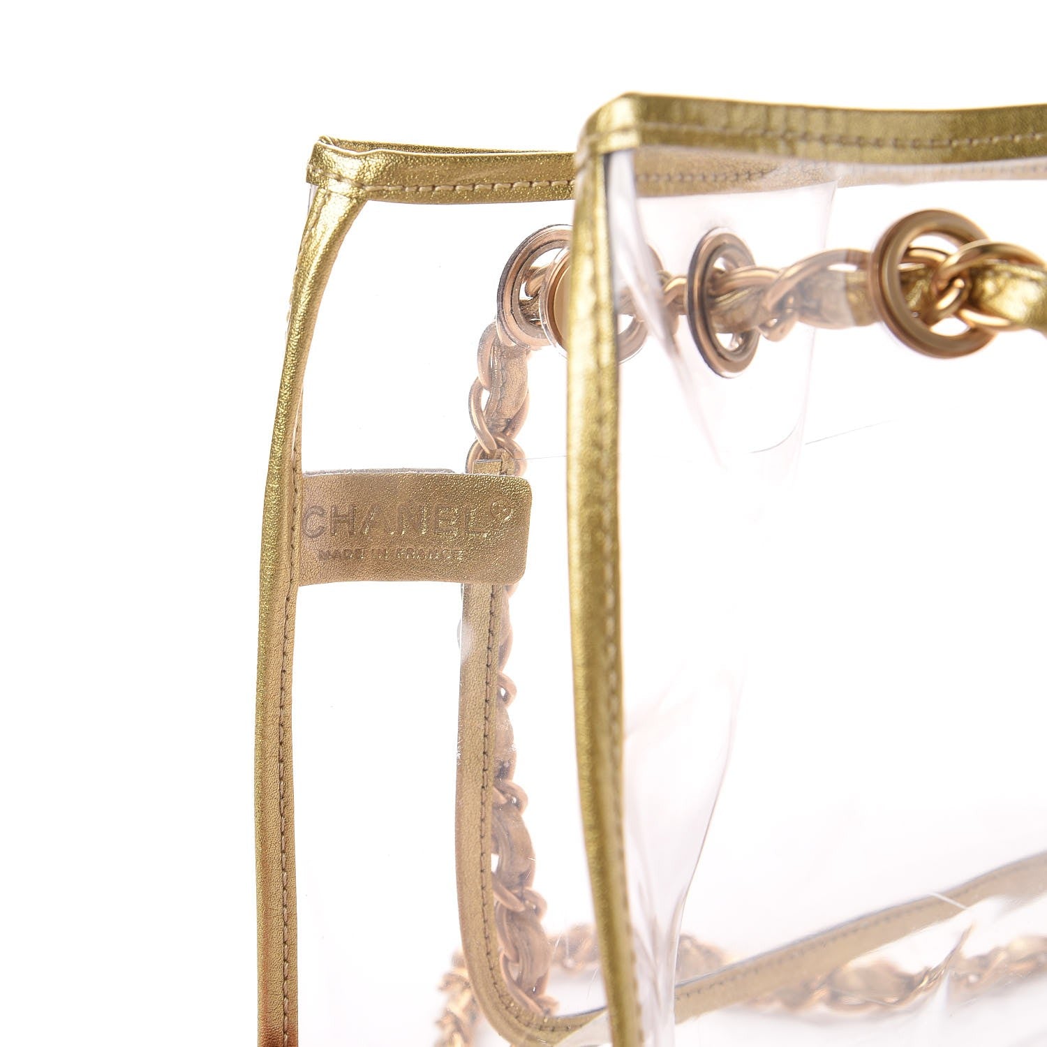 Chanel Vinyl Naked Tote Gold 6 of 8