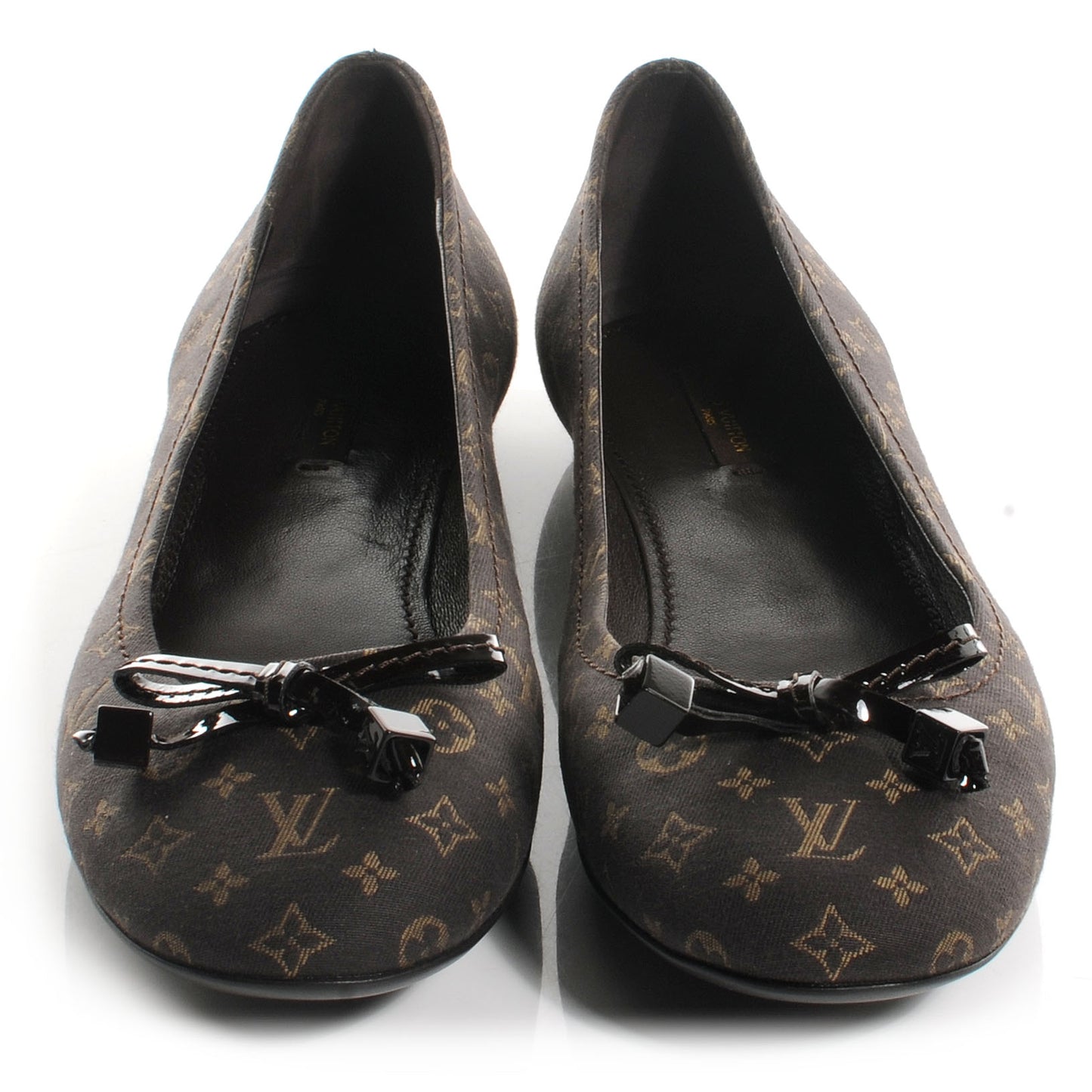 Monogram Debbie Ballerina Flats 39 Fusain