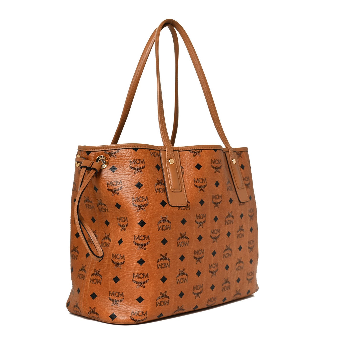 Visetos Medium Liz Reversible Shopper Tote Cognac