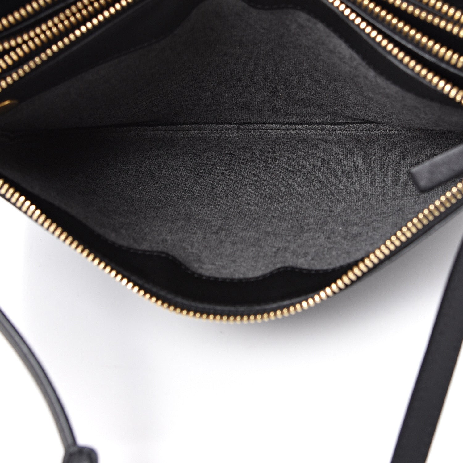 Celine Lambskin Large Trio Crossbody Bag Black 6 of 11