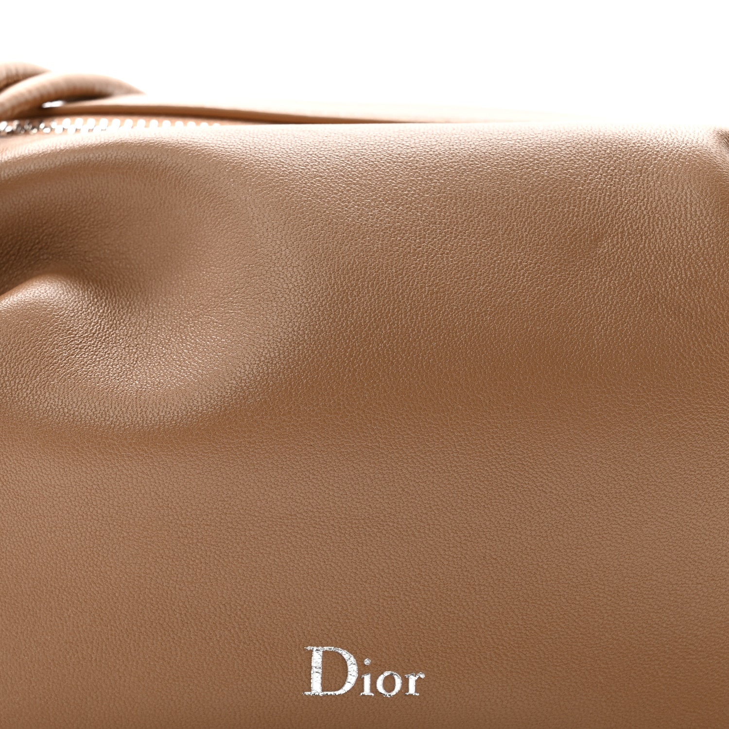 Christian Dior Supple Lambskin Bow Pouch Camel 8 of 10