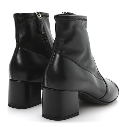 Chanel Stretch Lambskin Cap Toe CC Short Boots 37.5 Black 5 of 8