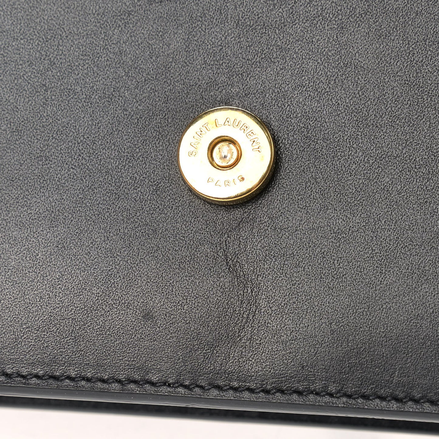 Smooth Calfskin Classic Monogram Kate Tassel Chain Wallet Black