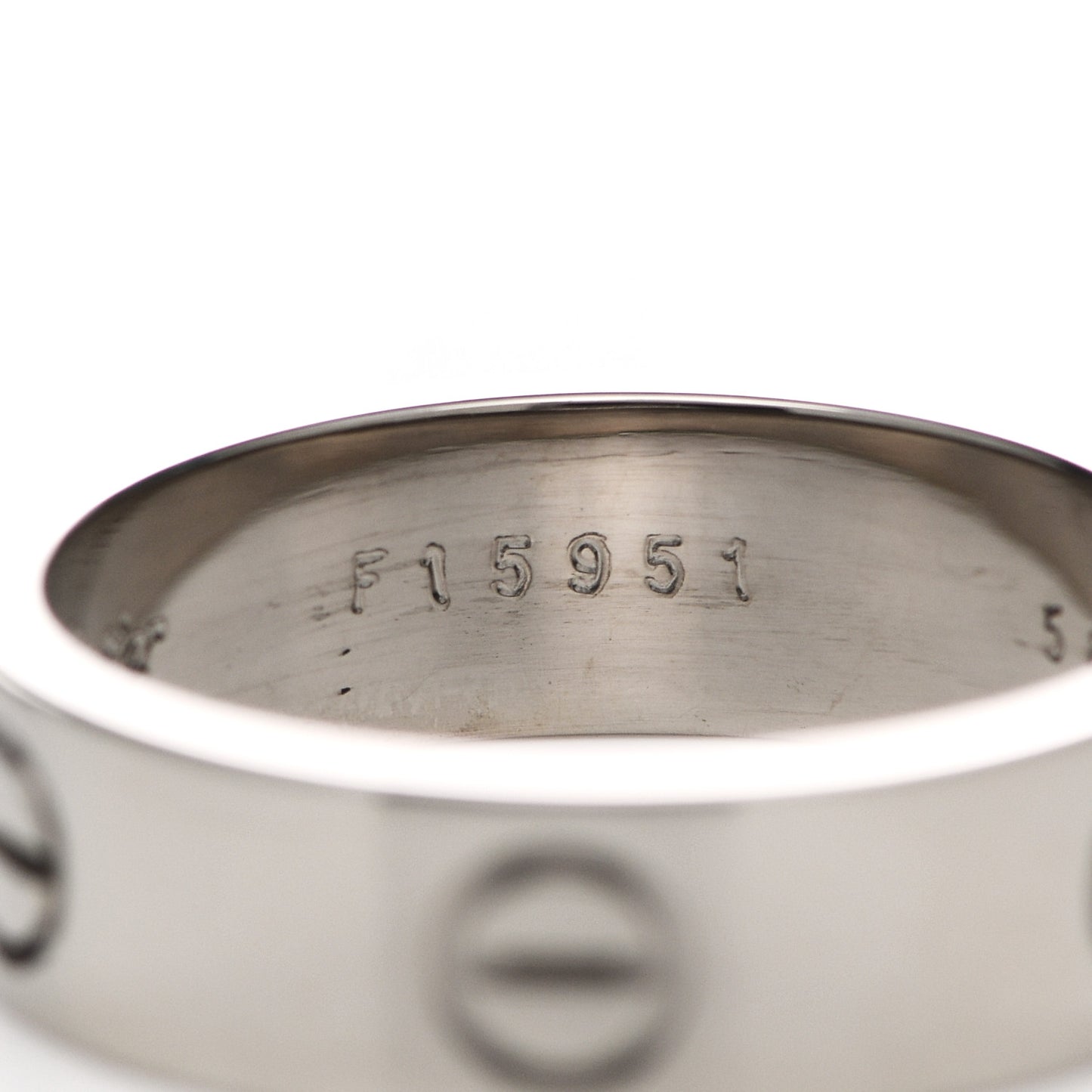 18K White Gold 5.5mm LOVE Ring 58 8.5