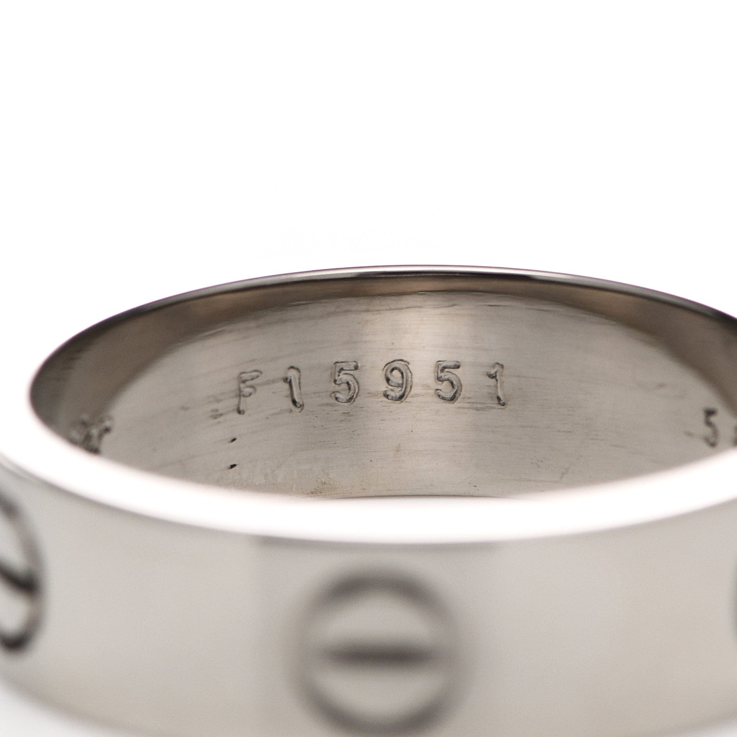 Cartier 18K White Gold 5.5mm LOVE Ring 58 8.5 5 of 6