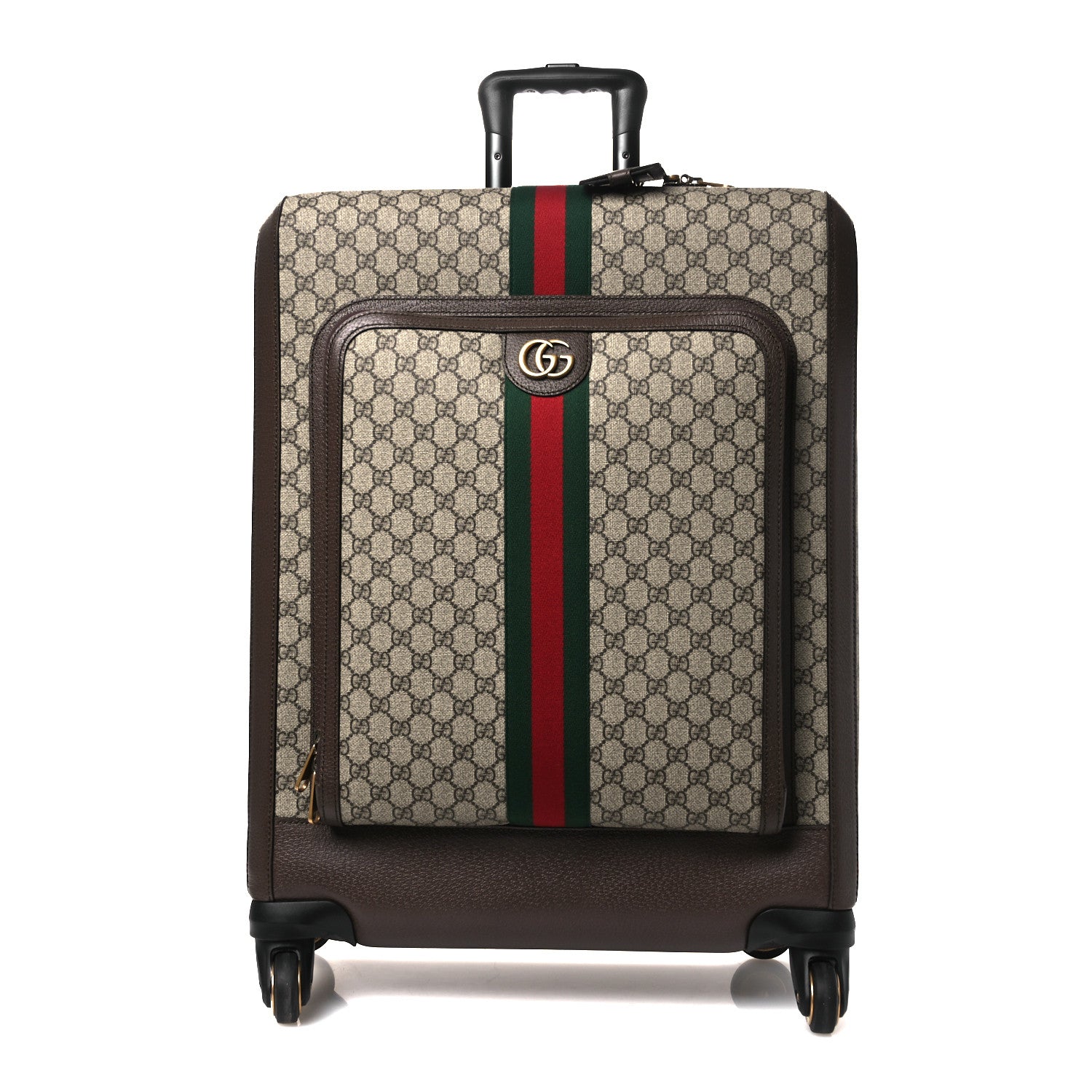 Gucci GG Supreme Monogram Web Medium Savoy Trolley Beige Ebony 1 of 9