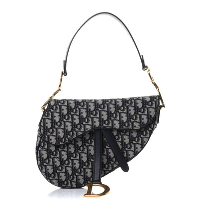 Christian Dior Oblique Mini Saddle Bag Blue 1 of 4